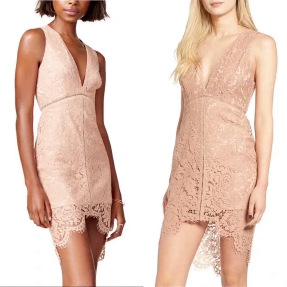 Astr the Label Revolve Caroline Lace Mini Dress in Blush M